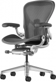Кресло Herman Miller Aeron Carbon / Polished Aluminum, размер A