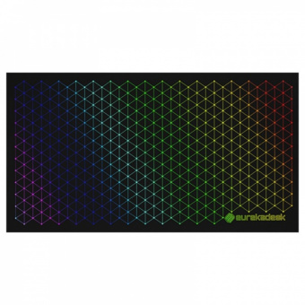 Стол для компьютера (для геймеров) EUREKA со стеклянной столешницей и RGB-подсветкой GTG-I43 Explorer edition