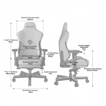 Премиум игровое кресло тканевое Anda Seat T-Pro 2