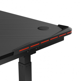 Стол для компьютера (для геймеров) с электроприводом и RGB-подсветкой FoxGear FG-IE-47B (ширина 120 см)